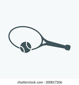 Tennis racket and ball