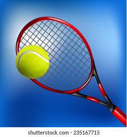 Tennis Racket and Ball