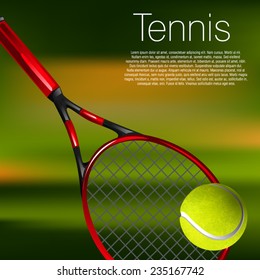 Tennis Racket and Ball