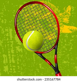 Tennis Racket and Ball
