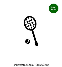 Tennis racket and ball