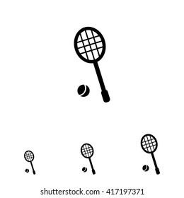 Tennis racket and ball