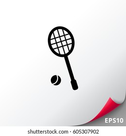 Tennis racket and ball