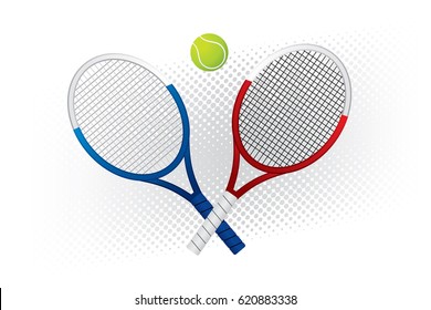 Tennis racket and ball.