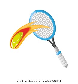 tennis racket with ball