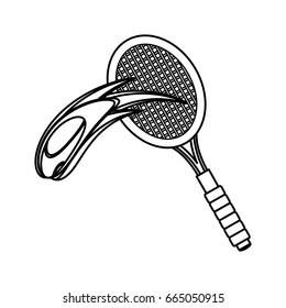tennis racket with ball