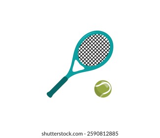 tennis racket and ball animated