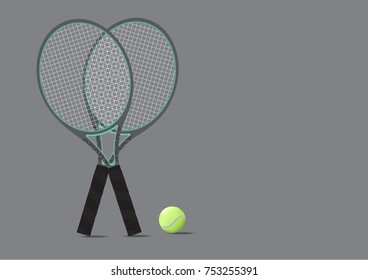 Tennis Racket and Tennis Ball Background Illustration