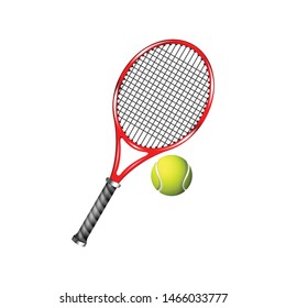 La raqueta de tenis y la bola pueden cambiar el diseño del vector de color - Vector