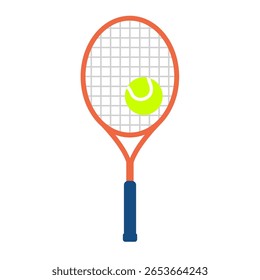 Tennis racket and ball in a dynamic gaming moment