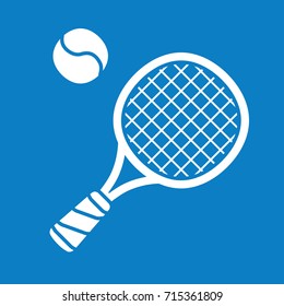 Tennis racket and ball icon