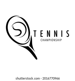 Tennis racket and tennis ball icon symbol vector, Modern design , isolated on white background, illustration Vector EPS 10 , can use for  Tennis Championship and Tennis Team Logo