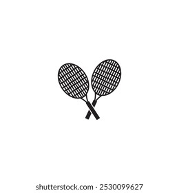 tennis racket and tennis ball icon vector ilustration logo design