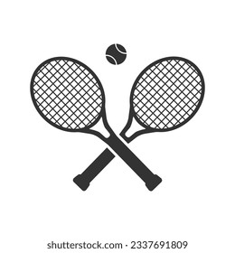 Tennis racket and ball illustration. Element of sport for mobile concept and web apps. Detailed tennis racket and ball illustration