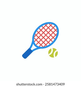 Tennis racket and ball illustration Vector