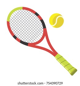 tennis racket and ball - ball is on a separate layer