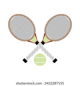 tennis racket and ball on white