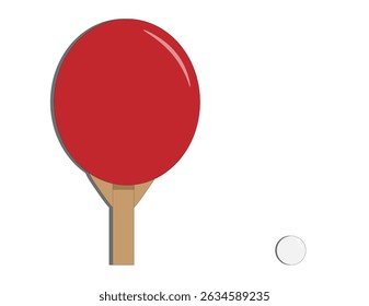 tennis racket and ball on a white background,