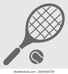 Tennis racket and ball ready for match on court surface.