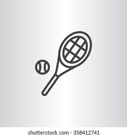 Tennis racket with ball sign icon