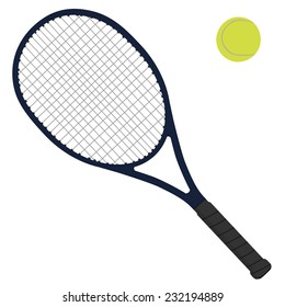 Tennis racket, tennis ball, sport equipment