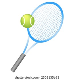 tennis racket and ball. Sport. Vector illustration