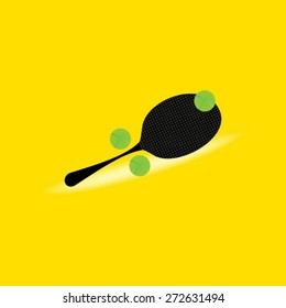 tennis racket with ball vector illustration 