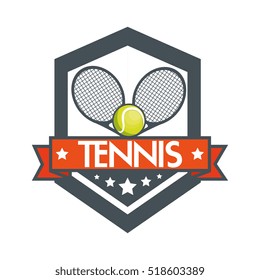 tennis racket balls banner design