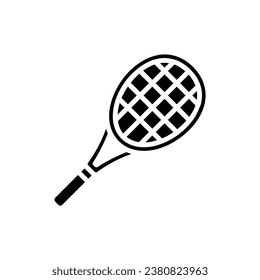 Tennis Racket Filled Icon Vector Illustration
