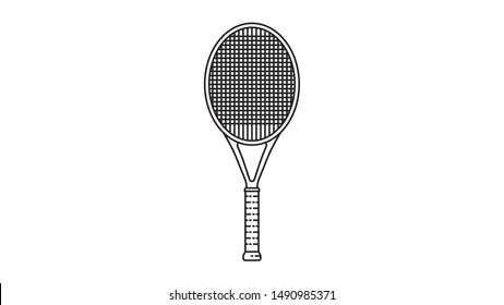 Tennis Racket flat design vector illustration