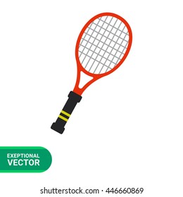 Tennis racket flat icon