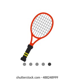 Tennis racket flat icon