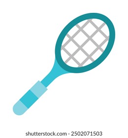 Tennis Racket Flat Icon Design For Personal nad Commercial Use