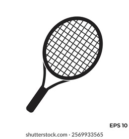 tennis racket flat icon vector