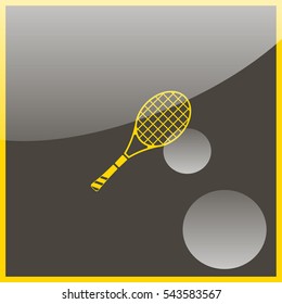 Tennis racket - tennis gear for the game.