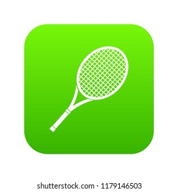 Tennis racket icon digital green for any design isolated on white vector illustration