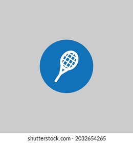 Icono de raqueta de tenis. vector de estilo plano