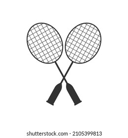 Tennis racket icon in flat style. Gaming racquet vector illustration on isolated background. Sport activity sign business concept.