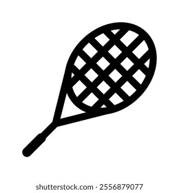 Tennis racket icon, simple vector design