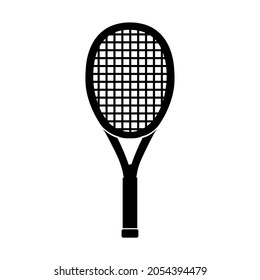 Icono de raqueta de tenis, vector de stock, logotipo de tenis aislado en fondo blanco