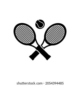 Tennis racket icon, stock vector, tennis logo isolated on white background
