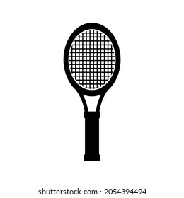 Icono de raqueta de tenis, vector de stock, logotipo de tenis aislado en fondo blanco