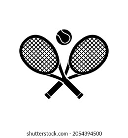 Tennis racket icon, stock vector, tennis logo isolated on white background