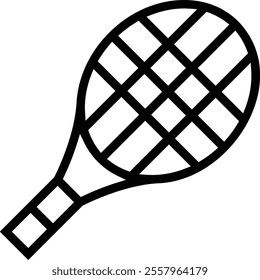 tennis racket icon. Thin linear style design isolated on white background