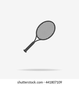 Tennis racket icon. Vector concept illustration for design.