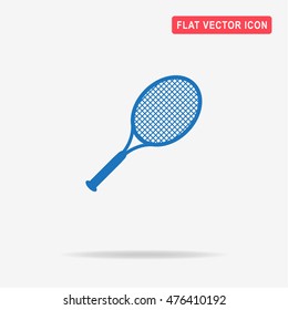 Tennis racket icon. Vector concept illustration for design.