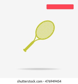 Tennis racket icon. Vector concept illustration for design.
