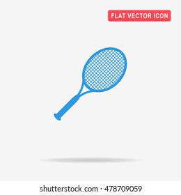 Tennis racket icon. Vector concept illustration for design.