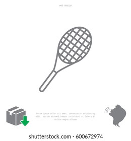 tennis racket icon. vector illustration