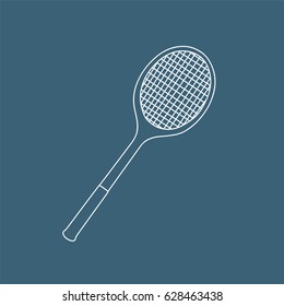 Tennis racket icon, vector illustration design. Sport objects collection.